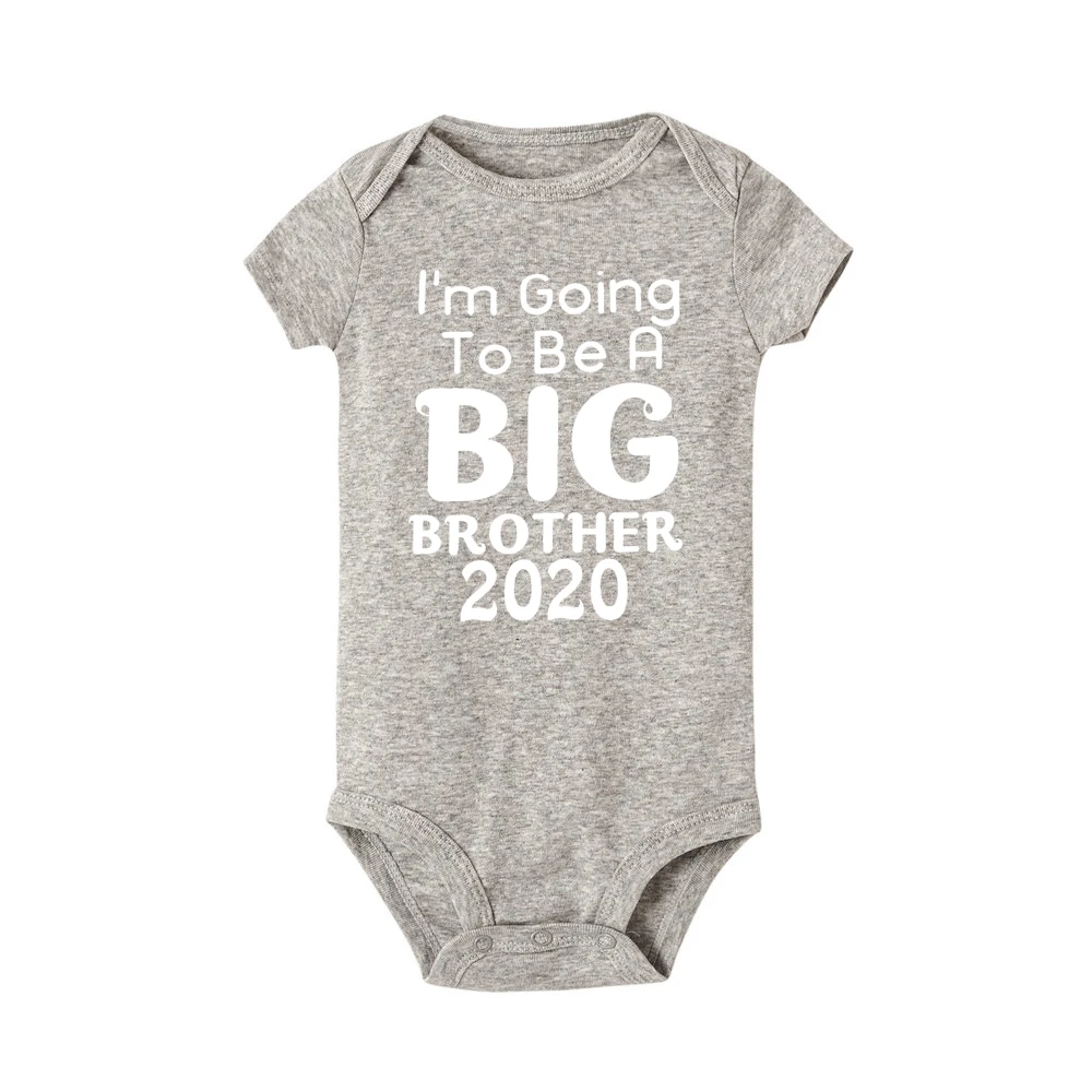 Я буду A Big Brother короткий рукав боди братьев семейная одежда анонс Jumpsuis Babypromoted брат, один размер