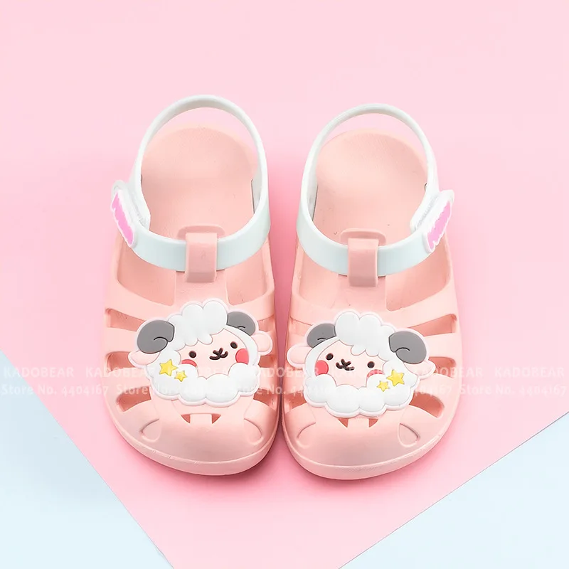 Модная Детская домашняя садовая обувь с героями мультфильмов шлепанцы для