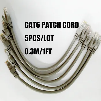 

5pcs/lot Best Price Wire Cable CAT6 UTP 0.3M/1.0FT RJ45 Round Lan Cable Ethernet Cables Network Wire Patch Cord Made In China