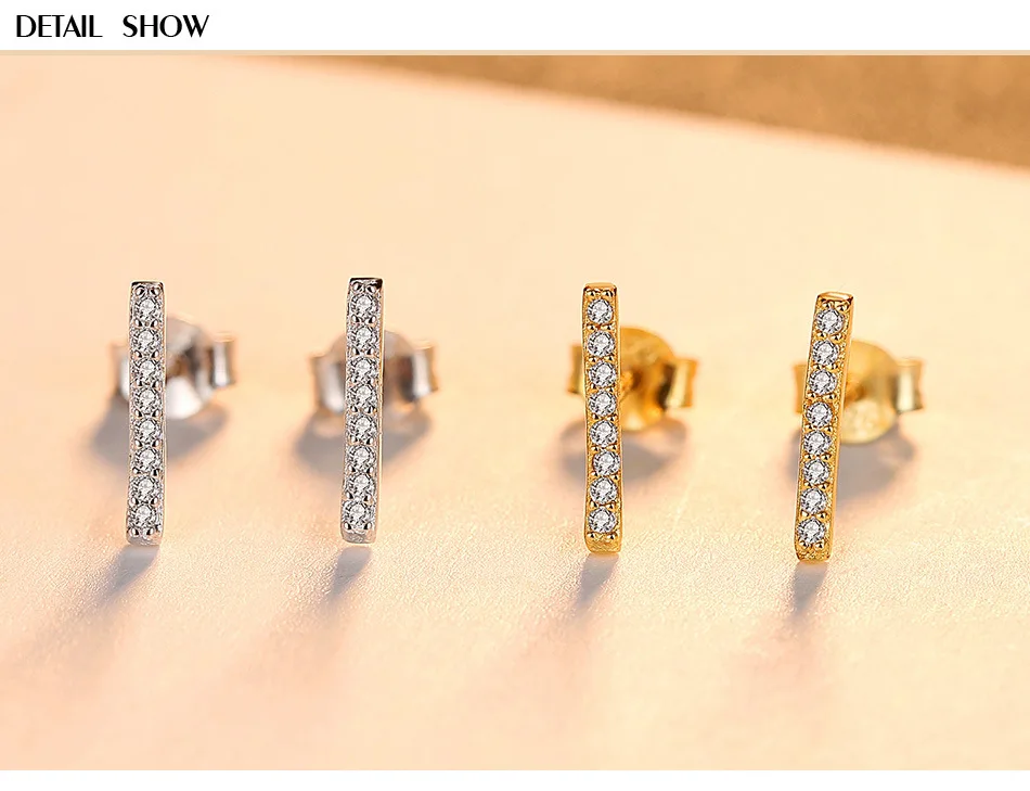 

S925 sterling silver earrings female temperament simple exquisite mini word small earrings YBA07