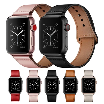 

Luxury Leather buckle Strap 42/44mm Strap FOR iWatch Band Leather Watchband Bracelet For Apple Watch iwatch1/2/3/4 38/40MM Strap