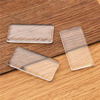 

3pcs/lot 24x48mm Rectangle Flat Back Clear Glass Cabochon, High Quality, Lose Money Promotion!!!(Z4-01)