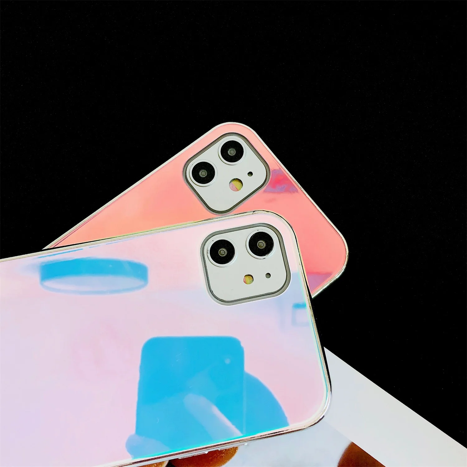LISCN новейший меняющий цвет чехол для iPhone 11 Pro Max 6 6sPlus7Plus XsMax XR 8plus стеклянный зеркальный чехол для телефона конфетный чехол с логотипом