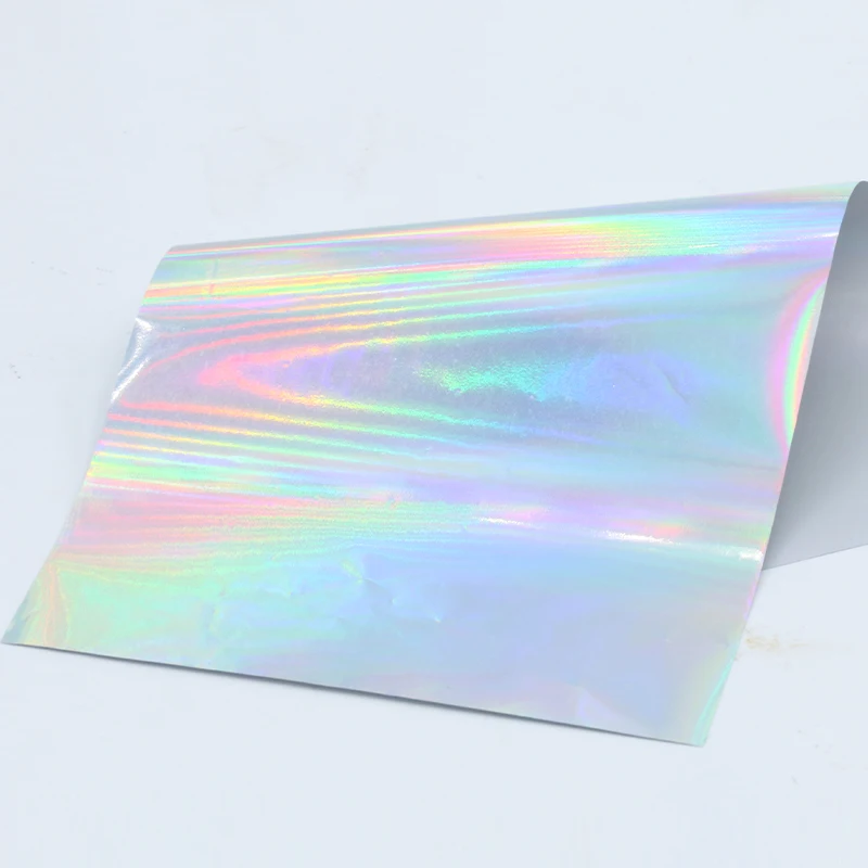Laser Silver 8 x 15cm 50 Sheets Hot Stamping Foil Paper Transfer Laminator Foil for Hard Box and Plastic Material