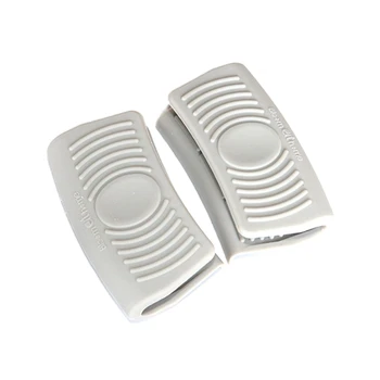 

A Pair Silicone Pot Holders Hot Handle, Mini Oven Mitts Heat Resistant Pinch Grips Gloves for Cooking & Baking -Grey