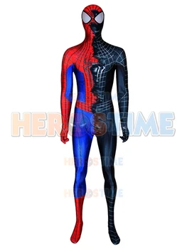 

Newest The Amazing Spider-man Costume Spandex 3D Print Cosplay Zentai Bodysuit Halloween for Adult Men Kids