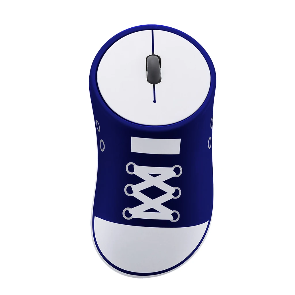 Portable 2.4G Wireless Mouse Ultra-silent Shoes Shaped Mice For Computer Laptop - Цвет: Blue