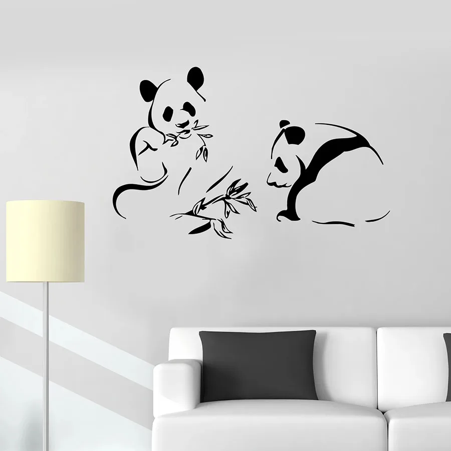 Cute Panda bamboo Removable Vinyl Wall Sticker Decal Home Decor 