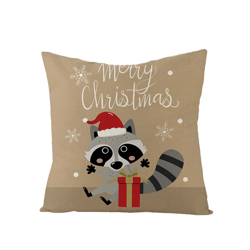 Fuwatacchi Рождественский подарок подушек белье; принт с оленем; диванные подушки Чехол для украшения дома, дивана, декоративный чехол на подушки 45*45 см - Цвет: PC11461