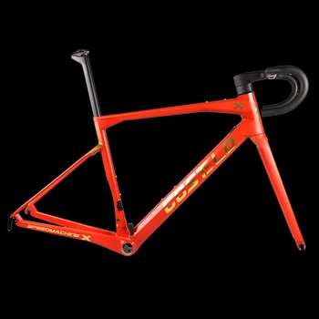 

2020 T1000 Carbon Road bicycle Frameset SPEEDMACHINE X bike frame fork seatpost with integrated handlebar