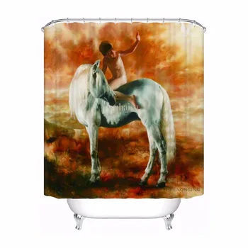 

Custom Waterproof Shower Curtain Fantasy Horse Printed Bathroom Decor Various Sizes #180324-01-24