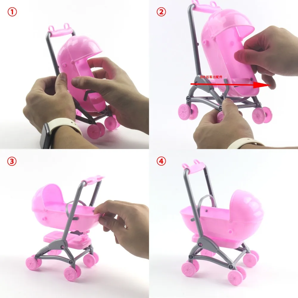 Poussette Pour Poupee Barbie Jouets Charriot Equipement De Nurserie Nouveaute Idees De Cadeau Aliexpress