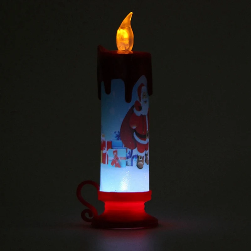 1pcs LED Candle Tea Light Battery Powered Lamp Simulation Color Flame Flashing Home Wedding Birthday Party Decoration Candles