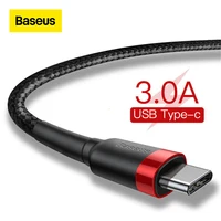 Baseus USB Type C 케이블, 삼성 S10 S9 용 빠른 충전 3.0 케이블 USB C 화웨이 P30 용 고속 충전 Xiaomi USB-C 충전기 와이어