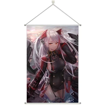 

Anime Azur Lane Prinz Eugen Prsonalize Customer Made Alloy Fabric Wall Poster Scroll 60x90cm 24x36inches