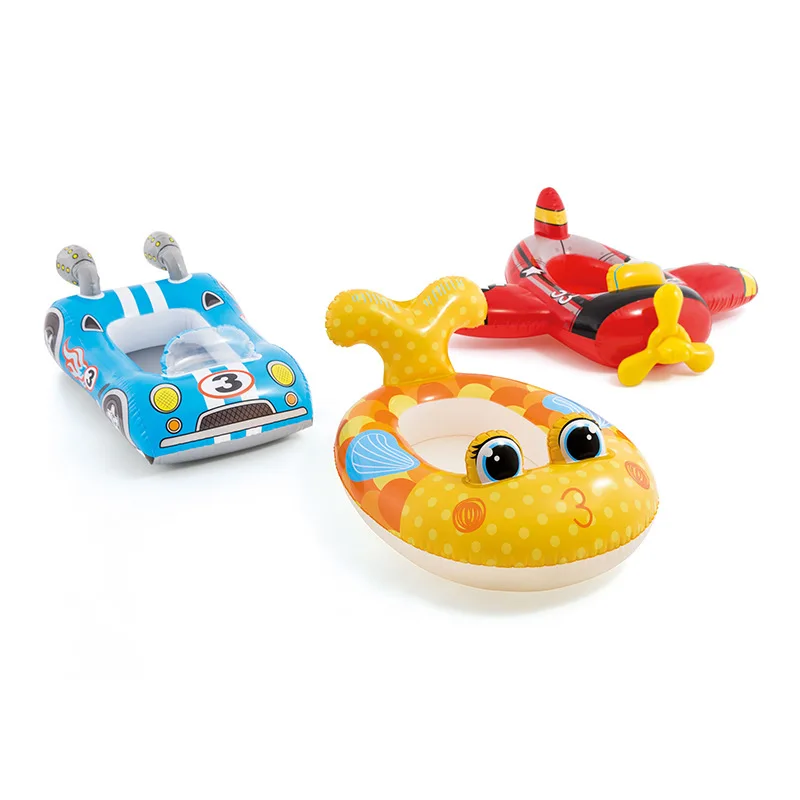 

Intex59380 Infant Swimming Pool Cruiser Children Seat Ring Baby Cartoon Inflatable Aircraft Boat Aquatic Toy