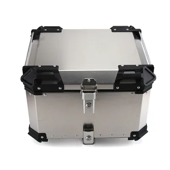 

Motorcycle Storage Trunk Luggage Box Case Rear Top Tool Product Helmet Accessories Lock Tool boxes Aluminum Universal Waterproof