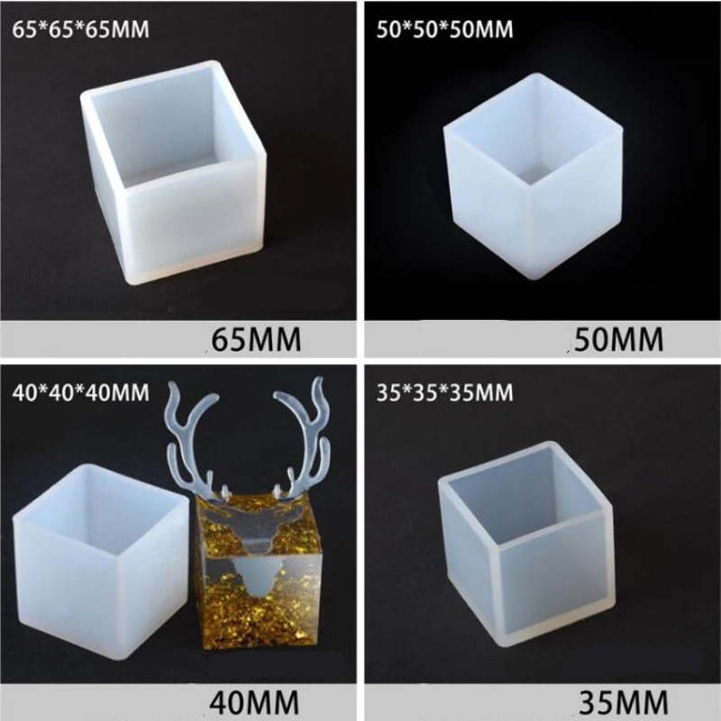 Creative Cube Shape Candle Soap Making Mold Square Candle Silicone Mold DIY Plaster Aromatherapy Resin Crafts