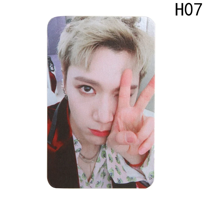 H07 Белая версия Taeyong Mark KPOP NCT 127 самодельный эмпатия открытки в Альбом Плакат черный автограф фотобумага - Цвет: H07