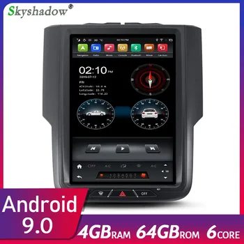 

Vertical Tesla Car DVD Player PX6 DSP IPS Android 9.0 4G +64GB Bluetooth5.0 Wifi GPS RDS Radio For JEEP Dodge Ram 2014-2018
