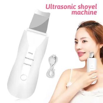 

Ultrasonic Skin Scrubber Ion Cleansing Acne Blackhead Massage Face Scrubber Peeling Shovel Facial Pore Cleaner Machine