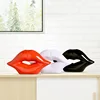 Nordic Creative Ceramic Red Lip Disposition Flower Vase Desktop Dry Container Artificial Vase Christmas gift Home Romantic 1