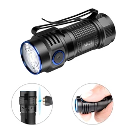 Edc – lampe de poche puissante à Led, Trustfire Mc1, 1000 lumens, magnétique, Rechargeable, 2a, charge rapide Usb, torche avec batterie 16340 