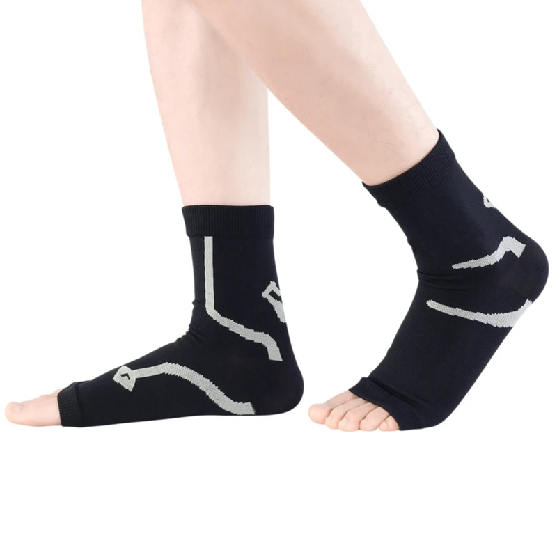 Компрессионный рукав тонкий дышащий анти-пот лодыжки Поддержка Носки чехол для подошвенного фасциита Баскетбол танец для мужчин и женщин