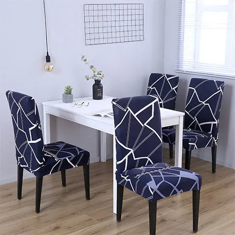 Чехлы на стулья темно-синие чехлы на стулья для кухни чехлы на стулья для столовой CH37031 - Цвет: 4