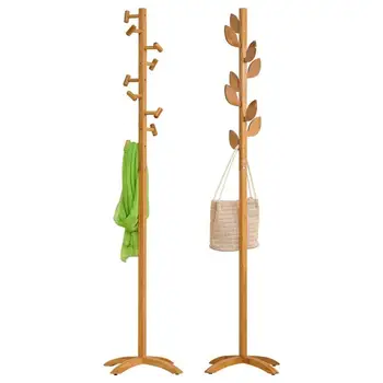 

Simple modern coat rack floor solid wood hanging racks simple bedroom home clothes storage