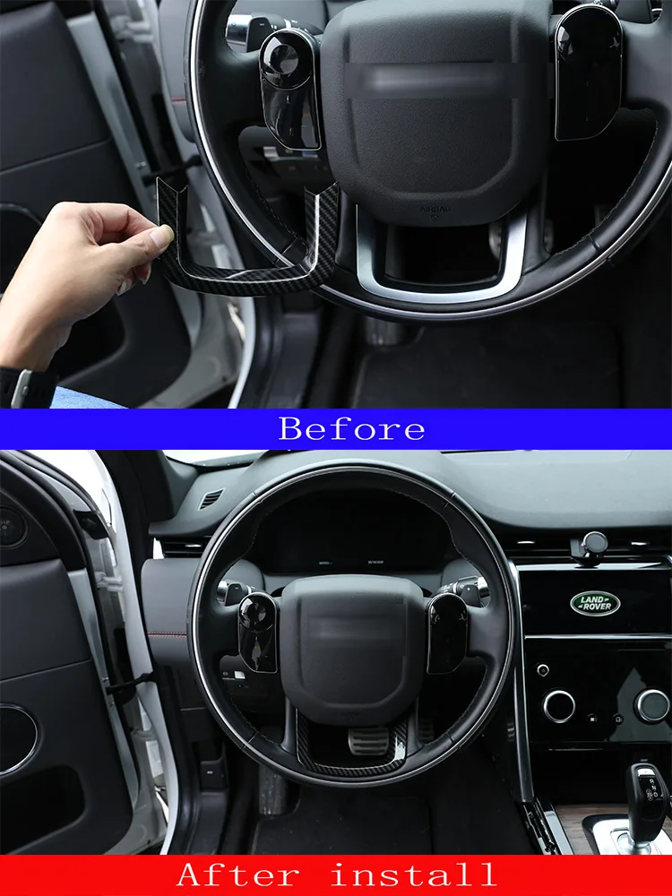 Für Land Rover Range Rover Velar Sports Evoque ABS Auto-Lenkradrahmen Dekorations-Aufkleber Zubehör – Detail 1