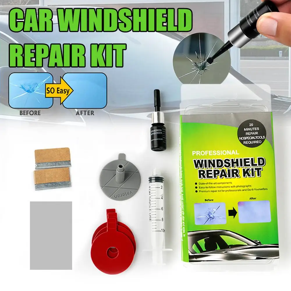 

New Hot Windshield Repair Resin Kits Car Window Repair Tool Glass Scratch Crack Restore Repair Kit Wholesale Quick delivery CSV