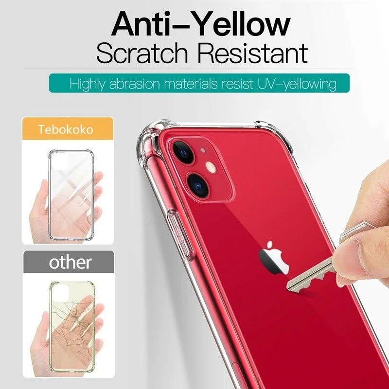 Ультратонкий Мягкий Прозрачный Кристальный чехол из ТПУ для IPhone 11 PRO XR XS MAX 6 6S 7 8 Plus прозрачный противоударный чехол-бампер