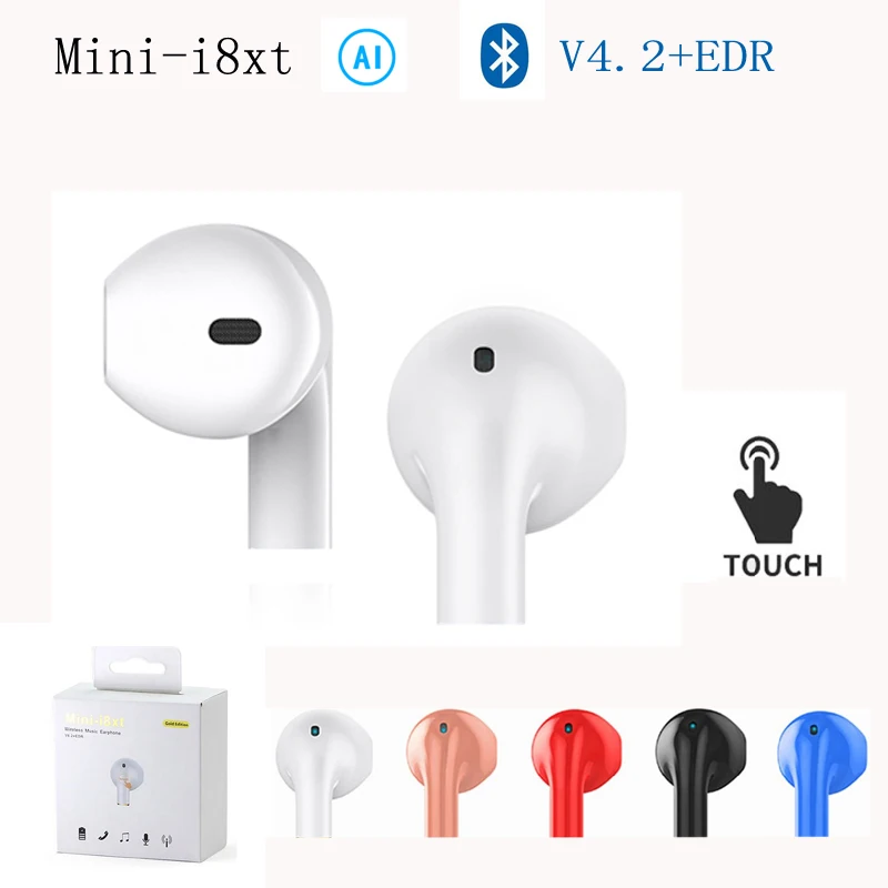 

Bluetooth Headset Mini i8xt touch Stereo Wireless Earphones Portable in Ear compatible for Androids iPhone Microsoft Saipan
