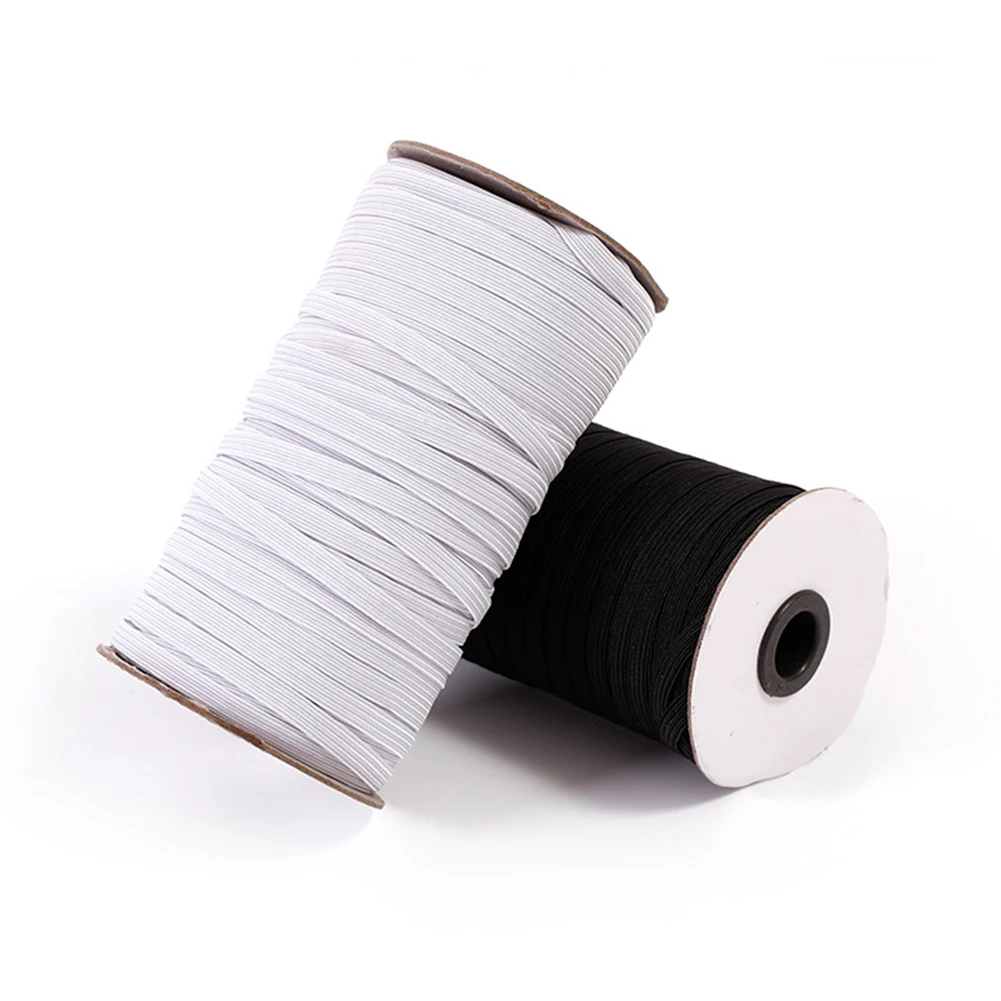 

120/200 Yards Length DIY Braided Elastic Band Cord Knit Band Sewing 1/8 1/4 inch