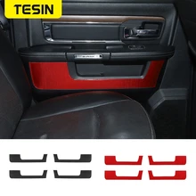 Tesin Zachte Koolstofvezel Auto Binnendeur Binnen Decoratieve Trim Stickers Voor Dodge Ram 1500 2010-2015 Auto Interieur accessoires