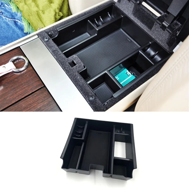 CNORICARC Car Organizer For Jaguar XF 2008-2017 Central Armrest Storage Box Interior Accessories Car Styling