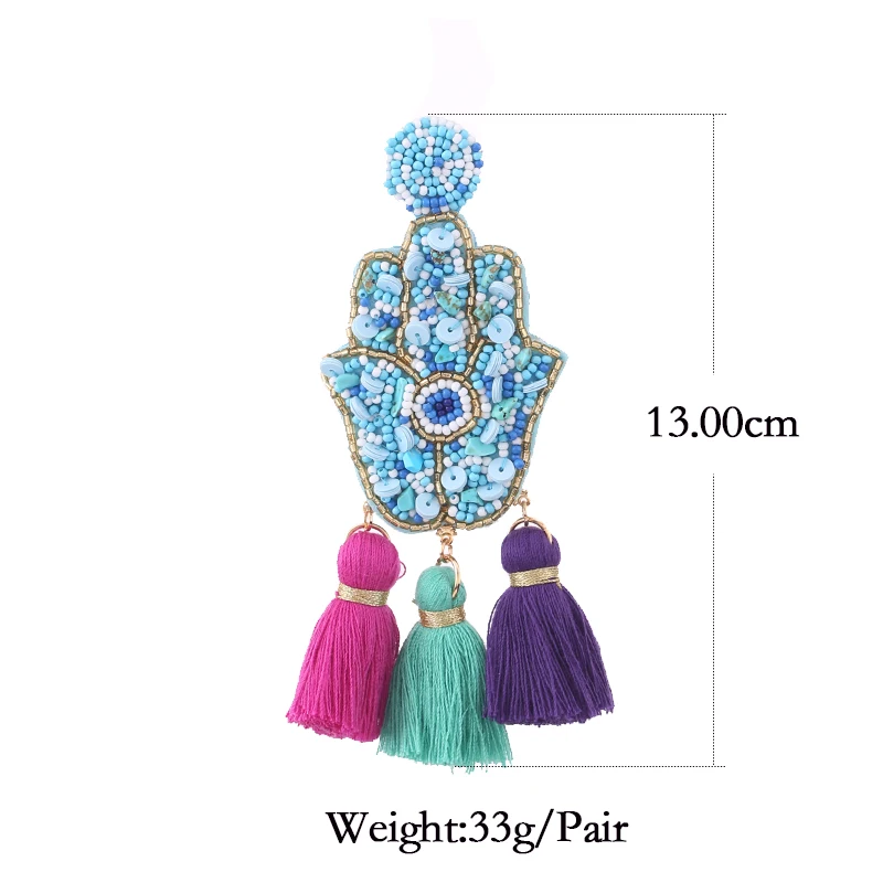 beads finger earrings for women tassel earrings Size