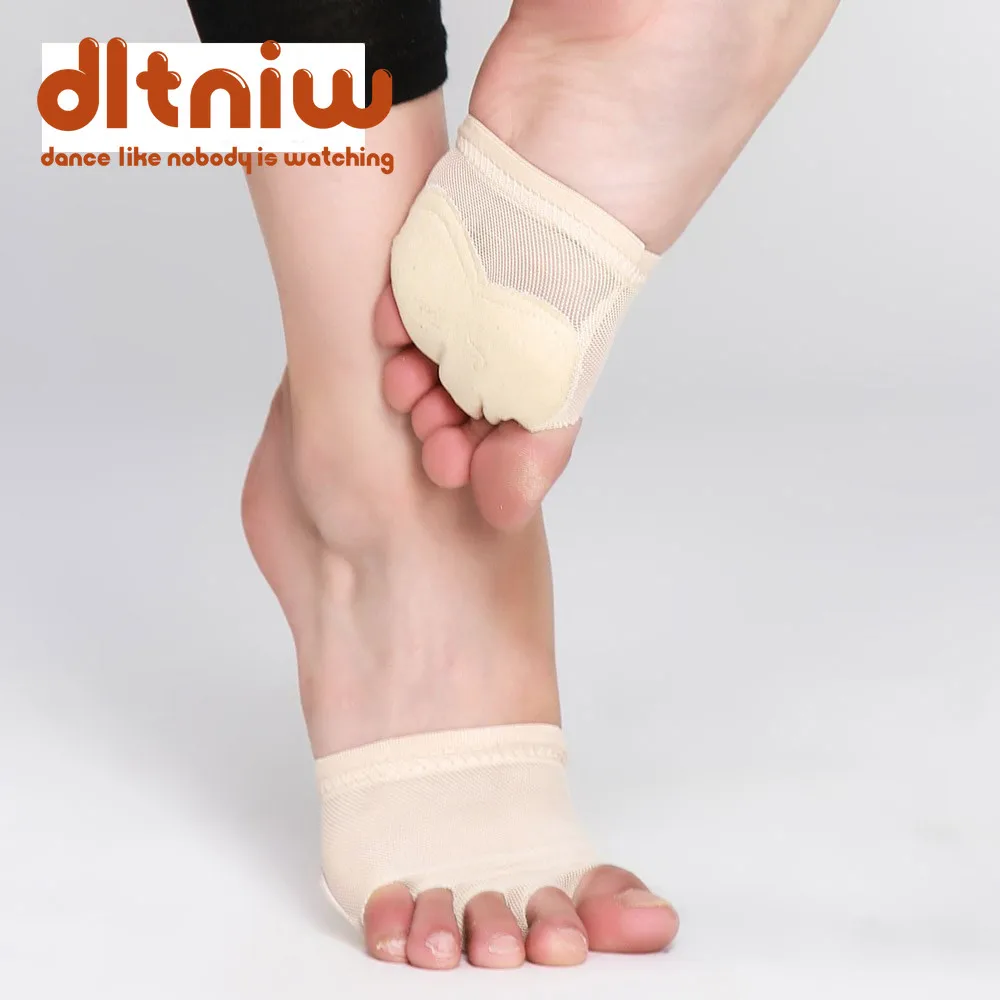 Пять отверстий Профессиональный живот Toe Pad современный половина Лирический танцевальная обувь сандалии лапы танец ног стринги
