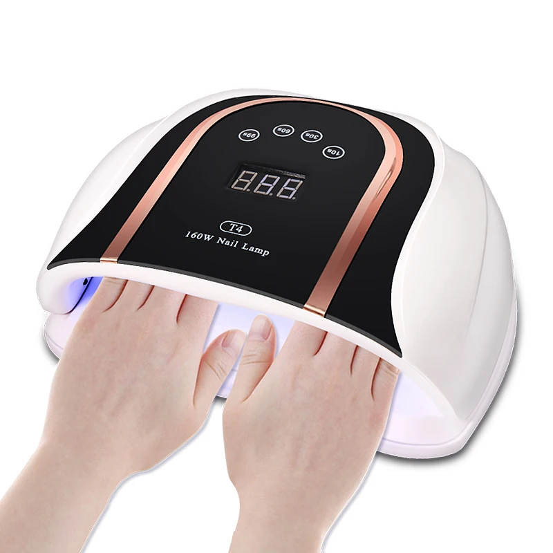 

160w Uv Led Nail Lamp For Two Hand Uv Light For Nails With 54 Pcs Light Bead Uv Gel Nail Lamp Quick Curing Nail Gel Polish