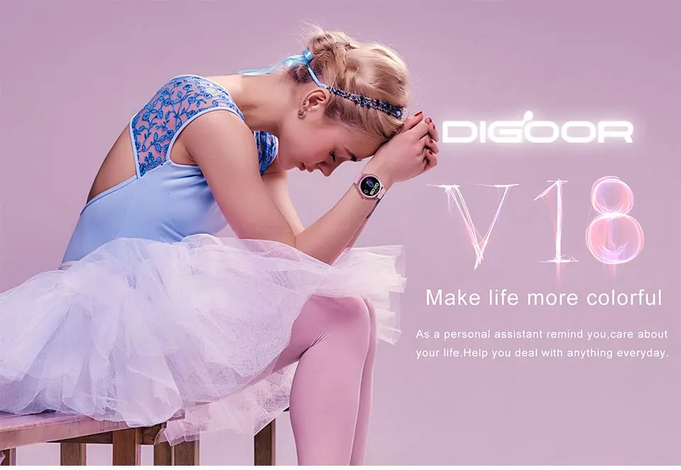 DIGOOR Smart Fitness bracelet blood pressure measurement relogio Heart rate Smart band watch Smart watch women men PK mi band 4 (1)