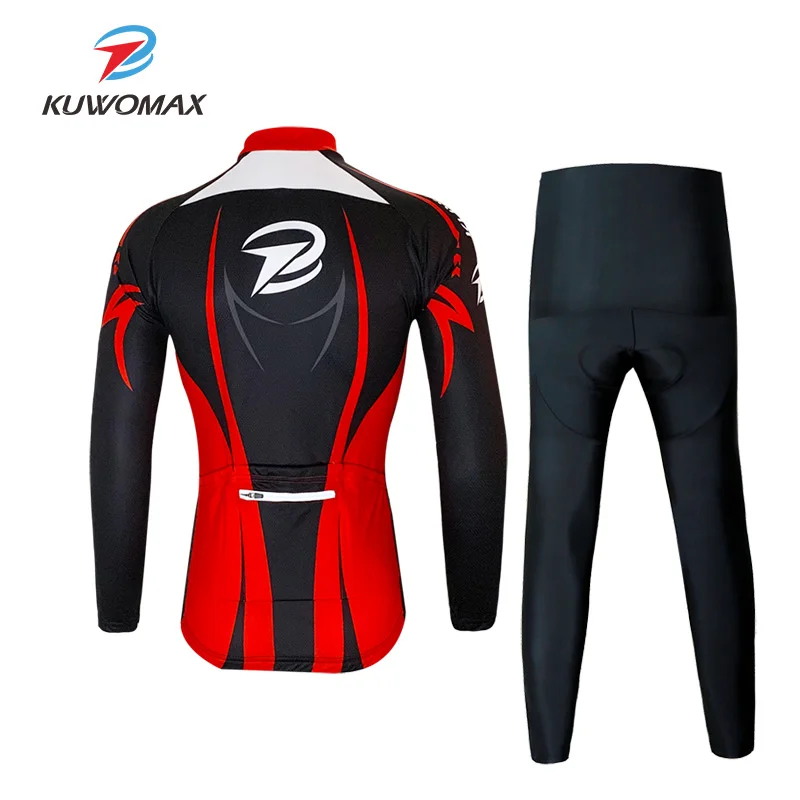 NEW Cycling Jerseys Set Cycling Clothing Long Sleeves Racing MTB Bicycle Suit Maillot Bike Clothing Ropa Ciclismo KUWOMAX