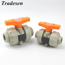1 шт. ppH I.D 20 мм 25 мм 32 мм 40 мм 50 мм ПВХ шаровой клапан соединение клапан ПВХ водопровод соединитель водопроводный шланг фитинги запорный клапан