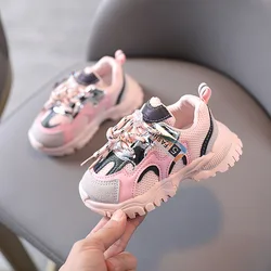Chaussures antidérapantes pour enfants, baskets décontractées en tissu Patchwork, tennis de course pour bébés garçons et filles 
