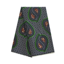 Африканская настоящая восковая ткань с принтом для шитья, платье, костюм, головной убор, сумка, 6 ярдов, полный хлопок, Анкара, настоящая нигерийская восковая ткань 364