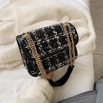 

Winter new small square bag female trend wild messenger bag fashion Korean shoulder bag foreign girl chain bag small fragrance
