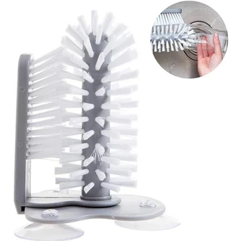 

Water Bottle Cleaning Brush Glass Cup Sink Washer Kitchen Accessories Drink Mug Wine Suction Cup Glass Scrubber Cleaner Tools