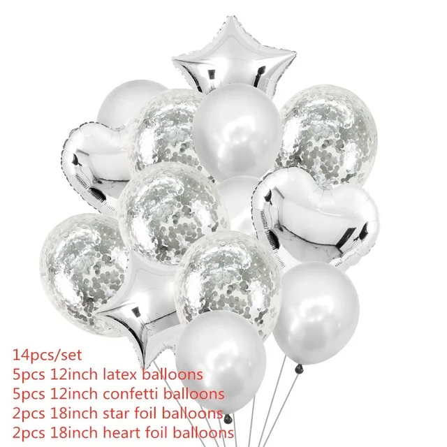 31 7 Tubes Balloons Stand Balloon HolderChrome Metallic Confetti Balloons Baby Shower Kids Birthday Party Wedding Decor Supplies - Цвет: 31