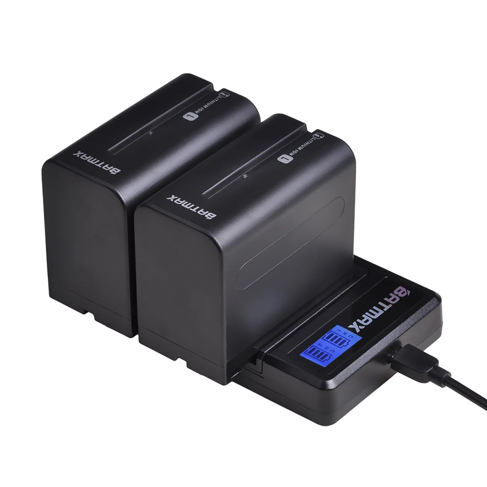 Batmax 3x NP-F970 NP-F960 NP F960 F970 Батарея+ ЖК-дисплей USB Dual Зарядное устройство для sony F960 F550 F570 F750 F770 MC1500C 190P 198 F950
