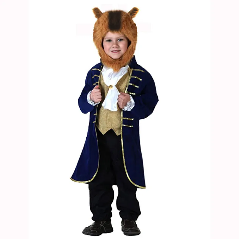 2021 Movie Beauty The Beast Cosplay Costume For Boys Girls Prince Clothes Fantasy Halloween Cos Suits New Year | Детская одежда и